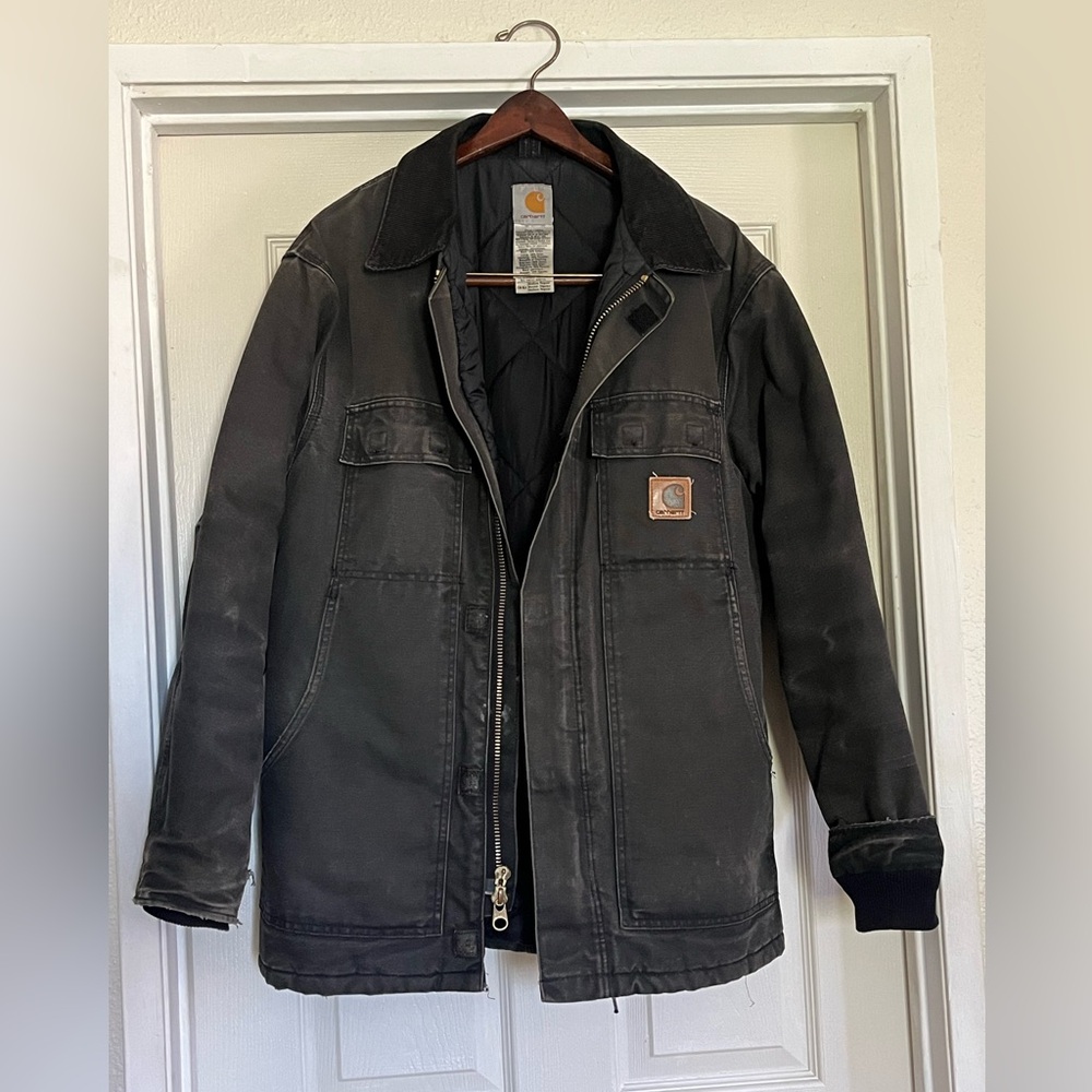 VTG Carhartt Work/ Chore C26 BLK Jacket - MED
